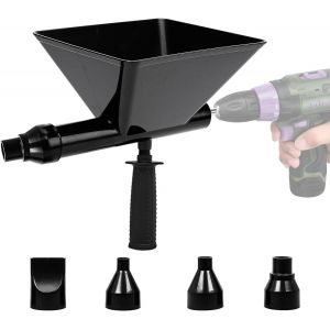 Pistolet Joint &Eacute;lectrique Portable avec 4 Embouts, Pistolet Ciment &Eacute;lectrique, Sans Perceuse &Eacute;lectrique, Jointoyeuse pour le Jointoiement de Mortier de Murs en Pierre et de Sols - Neuf