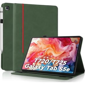Coque Pour Samsung Galaxy Tab S5e 10.5 Sm-T720/T725 2019 - &Eacute;tui Housse De Protection Cuir Pu Avec Fonction Support/Portefeuille Coque Tablette Galaxy Tab S5e (Vert)[Coq9122684] - Neuf