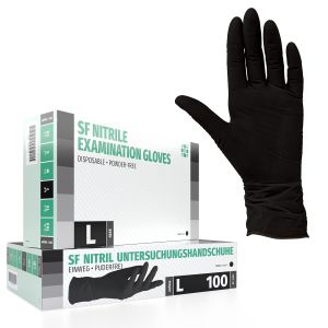 Loranka-Sf Gants Nitrile L Noirs &iquest; 100 Gants Jetables, Non Poudr&eacute;s, Sans Latex, R&eacute;sistants, Pour La Cuisine, L&iquest;Usage M&eacute;dical, Le M&eacute;nage, La M&eacute;canique, Le Tatouage, La Coiffure, L&iquest;Usage Alimentaire - Neuf