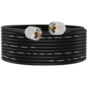 MEVRONISSHOP-C&acirc;ble CB 15M UHF PL259 M&acirc;le vers M&acirc;le C&acirc;ble d'antenne CB, C&acirc;ble Coaxial RG58 &agrave; Faible Perte pour Radio CB, Radio Amateur, Analyseur d'antenne, Compteur SWR - Neuf
