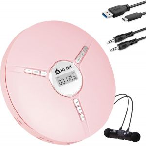 Discman &iquest; Lecteur CD Portable avec Batterie Int&eacute;gr&eacute;e + &Eacute;couteurs Fusion - Mini Walkman CD, Baladeur CD Compact, Compatible avec CD-R, CD-RW et MP3 [Nouveaut&eacute;] - Noir - Neuf