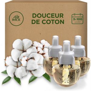 TRAHOO-Desodorisant Maison Recharge Diffuseur Electrique Douceur de coton - 3 x 19 ml - Neuf