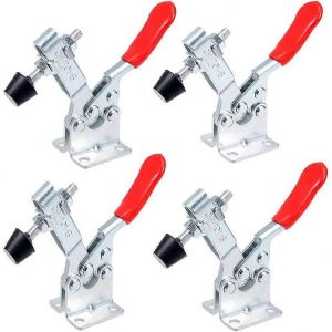 4pcs,201-B Sauterelle Pince À Genouillère Horizontale En Métal Barre De Libération De La Pince À Genouillère,Capacité De Maintien Environ 90 Kg,Antidérapant - Neuf