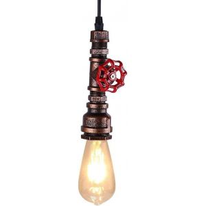 Subzonal-Cr&eacute;atif Vintage Pendentif Lumi&egrave;re R&eacute;tro Industriel Lustre Fer Conduite D'eau Suspendre Lumi&egrave;re Art D&eacute;co E27 60w Maximum Pour Caf&eacute; Bar Restaurant Cuisine - Neuf