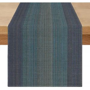 Chemin De Table Dégradé Noir Gris Foncé 40 X 100 Cm Antique Bois Rustique Chemin De Table Moderne Lavable Champetre Centre De Table Decorative Pour Mariage Anniversaire Cheminée Table - Neuf