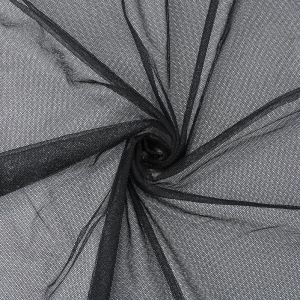 160 Cm Noire Tissu En Maille Au Mètre En Bobine Décoratifs Tulle En Polyester Respirant Voile Doré Solide Transparent Moustiquaire Tissus Pour La Couture De Vêtements D'artisanat De Robes - Neuf