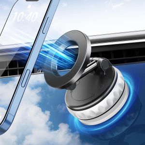 Kal-Support Magnétique De Voiture Pliable Et Rotatif À 360° - Compatible Avec Le Support De Voiture Magsafe Pour Tableau De Bord - Support De Téléphone Magnétique De Voiture En Alliage Pour - Neuf