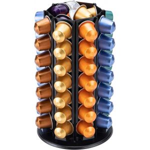 CMWS-Porte-capsules de café pour Nespresso Rotation à 360 degrés avec rangement central supplémentaire (56+) - Neuf
