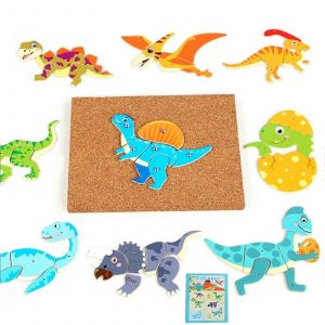 Jeu de marteau et de clous Tap Tap - Jouet de martelage en bois pour enfants-Dinosaure - Neuf