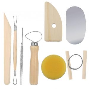 Ensemble D'outils De Sculpture De Poterie, Bois Et M&eacute;tal Poterie Argile Outil De Mod&eacute;lisation Complet Ensemble D'outils De Poterie D&eacute;butants 8 Pcs - Neuf