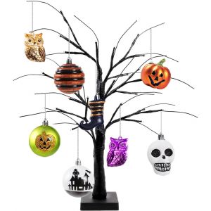 CAUC-Lot de 16 boules de No&euml;l incassables en forme de citrouille d'Halloween - Pendentifs &agrave; suspendre pour f&ecirc;te d'Halloween - Neuf