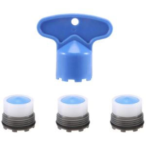 Filtre d'insertion de pièce de rechange de robinet 1.2GPM,aérateur de restriction,16.5mm,paquet de 4Bleu+Noir - Neuf