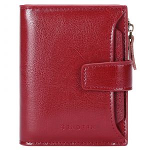 Femmes porte-monnaie en Cuir Véritable Slim de Pièce de monnaie de Bourse de Pièce de monnaie de Femmes de fermeture à Glissière porte-monnaie et Multi Cartes Anti RFID Blocage Court Portefeuilles - Neuf