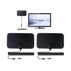 Antenne TV num&eacute;rique 1080p, port&eacute;e de 80 km (lot de 2) - Neuf
