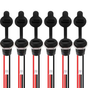 JGD-6PCS USB-C USB Type C C&acirc;ble d'extension 2 pin 2.0mm USB Type C souder connecteur connecteur femelle USB C &agrave; montage sur panneau port de charge rapide USB C - Neuf