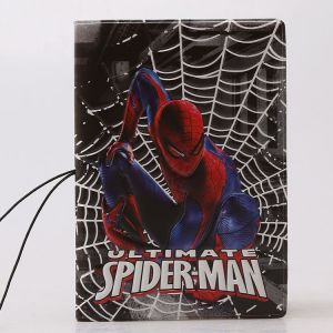 Étui à passeport en cuir pour femmes et filles Motif dessin animé, un porte-passeport Stitch Pack passeport multifonctionnel Spider-Man - Neuf