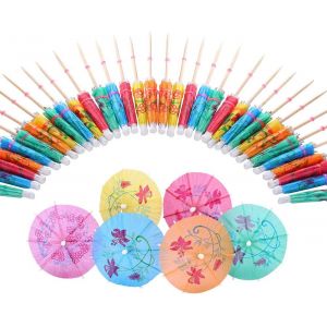 LETNERNY-Parasol Cocktail 144 Pcs Mini Cocktail Parapluies Fruit Et Desserts Accessoires Decoratifs - Neuf