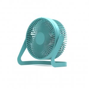 Petit ventilateur de bureau USB bleu, mini ventilateur électrique silencieux - Neuf