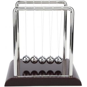 KAAQL-Pendule Newton Classique Newton-Forme Carrée-Jouet Pour La Maison,Le Bureau,La Table-Cadeau (L) - Neuf