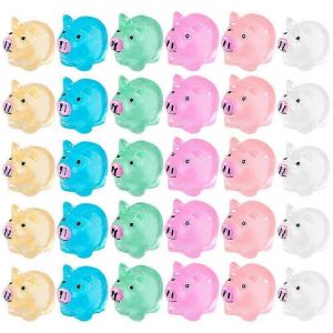 Lot De 30 Mini Figurines De Cochon Phosphorescentes En Résine Pour Décoration De Bureau - Neuf