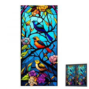 Film de protection solaire d&eacute;poli pour fen&ecirc;tres et portes - Fixation statique, protection solaire, installation facile, 100 x 45 cm - Neuf