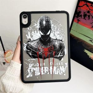 Pour Ipad 9 8 7e G&eacute;n&eacute;ration Air 2 3 4 5 6 10.9 13 Mini 6 Pro 11 A16 &Eacute;tui Dessin Anim&eacute; Spider Man Iron Man &Eacute;tui De Protection Souple Pour Tablette Ipad Mini 4 5 7.9in-Black - Neuf