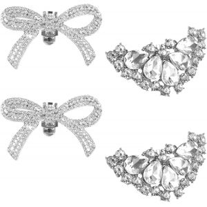 Jum-2 Pièces Set Bijoux De Chaussures,Amovible Clips À Chaussures Femmes Élégant Et Stylé,Cristal Chaussure Boucle Décoration Diy Talons Hauts Pour Les Mariages Danses Et Fêtes - Neuf