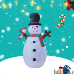 1,8 m Gonflable Mod&egrave;le de No&euml;l - No&euml;l est une Branche de Bonhomme de neige Gonflable de D&eacute;coration de No&euml;l, Adapt&eacute; pour l'Ext&eacute;rieur les Pelouses, les parcs et les Jardins - Neuf