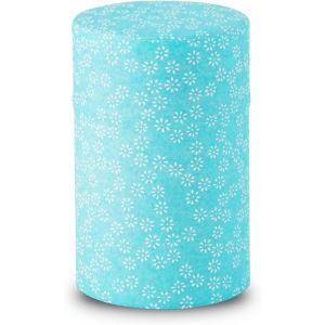 KAL-Boîte À Thé Japonaise En Étain 100G (Petit Sakura/Bleu) - Neuf