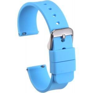 Bracelet De Montre Mm Largeur Souple D&eacute;gagement Rapide Remplacement Montre Bande Avec Boucle Pour Homme Femme - Neuf