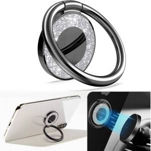 Anneau De Support De T&eacute;l&eacute;phone Portable,Rotation &Agrave; 360 Degr&eacute;s,Doigt Universel,Compatible Avec Iphone Et Tablettes.Black. - Neuf