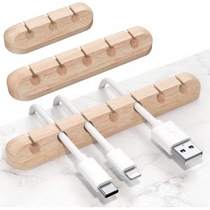 Clips Câble Organisateur Bureau, Lot de 3 Support de Câble, Organisateur de Cordon, Gestion des Cables, Câble Rangement pour USB Câbles de Chargeur/Souris/Écouteur/PC - Neuf