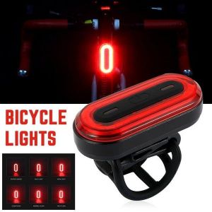 Feu Arri&egrave;re De V&eacute;lo Led Rechargeable Usb 120 Lumens &iquest; 6 Modes, Installation Facile, R&eacute;glable &Agrave; 360&deg;, Ajustement Universel Pour La S&eacute;curit&eacute; Et La Visibilit&eacute; - Neuf