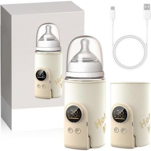 Portable Baby Bottle Warmer,Portable Baby Bottle Warmer With Lcd Display 6 Levels Of Adjustment Bottle Warmer 8000mah Usb Wireless Bottle Warmer For Home,Outdoor,Travel - Neuf