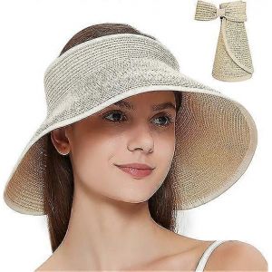 Chapeau À Pare-Soleil En Paille À Large Bord Pour Femme - Neuf