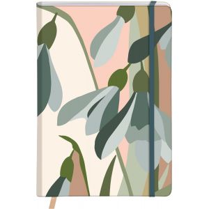 Chenquansarl-C - Un Carnet Rembordé Rigide Sapins / Perce-Neige - A5 14,8 X 21 Cm - 96 Pages Lignées Papier Blanc 90g - Elastique - Collection La Vie En Vosges ¿ 2 Visuels, Livraison Aléatoire - Neuf