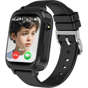 JGD-Montre Connect&eacute;e Enfant 4G, Montre GPS Enfant avec Telephone Appels Vid&eacute;o Chat Vocal Chat Familial SOS Mode Classe Podom&egrave;tre R&eacute;veil, Smartwatch Cadeau pour Filles et Gar&ccedil;ons - Neuf