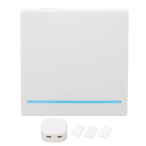 Interrupteur mural sans fil 433 MHz avec disjoncteur 433,92 MHz, telecommande par application, etanche, pour Tuya, 1 voie - Neuf