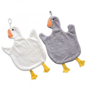 Serviettes À Main Mignonnes En Forme D'oies - Serviettes Suspendues Pour La Cuisine Et La Salle De Bain - Serviette À Main Épaisse Et Absorbante Pour La Cuisine, Essuie-Mains, Chiffon À Main - Neuf
