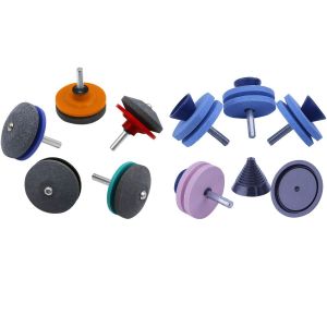 Lot de 9 pierres à aiguiser double couche pour tondeuse à gazon, affûteuse de lame avec équilibreur de lame pour perceuse électrique et perceuse à main - Neuf