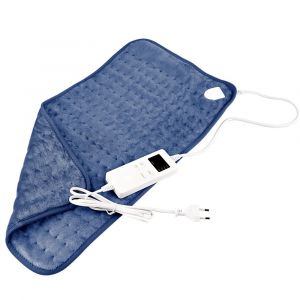 Coussin Chauffant Électrique 40 X 76 Cm Pour Le Dos (Bleu), La Taille, L'abdomen, Les Cuisses, Thérapie Humide Et Sèche, 6 Niveaux De Température, 4 Réglages De Minuterie - Neuf