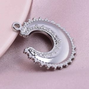 7 Pi&egrave;ces/Lot En Acier Inoxydable Goth &Eacute;gyptien Croix &Eacute;p&eacute;e Poignard Croix Breloques Sorcellerie Lune &Eacute;toile Sacr&eacute; Coeur Piment Pendentif Bijoux--S1566-S 24x24mm - Neuf