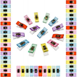 Sjzg-Pinces &Agrave; Tissu, Paquet De 60, Alternative Aux &Eacute;pingles Pour Maintenir Les Couches De Tissu Ensemble, Maintenir Les Coutures Du Tissu Fermement Ensemble, Accessoires Pour Machine &Agrave; Coudre, Multi- - Neuf