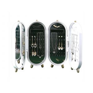 Bo&icirc;te &Agrave; Bijoux Avec Miroir Pour Colliers Et Boucles D'oreilles - Neuf