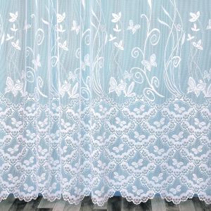 Panneau Droit Papillons Et Feuillages En Dentelle Modulable Avec Ruban Fronceur - Neuf