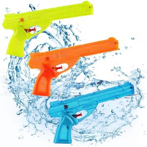 Lot De 3 Pistolet A Eau,Pistolet À Eau Pour Enfants,Pistolet À Eau Jouet Transparent Rétro Nostalgique,Piscine D'été,Plage,Fête Aquatique,Jouet Pistolet À Eau En Plein Air - Neuf