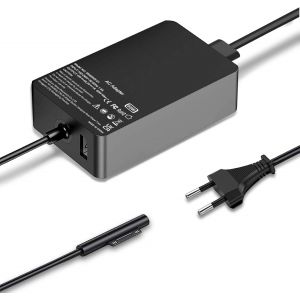 Chargeur Surface Pro 65W Compatible avec Microsoft Surface Pro 3/4/5/6/7/8/9/X,Surface Book 1/2,Surface Laptop 5/4/3/2/1 Studio,Surface Go Tablet Support Both Microsoft Surface Book Laptop - Neuf