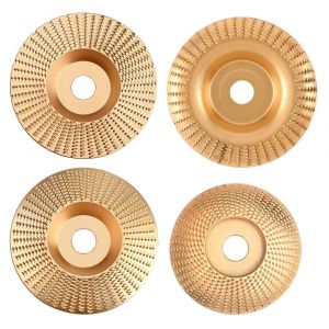 4Pcs de Carbure de Tungstène de Bois Broyeur à Disque pour Façonner, de Meulage et de Coupe - Compatible avec 115mm ou Meuleuses d'Angle 125mm - Neuf