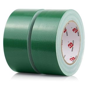 MEVRONISSHOP-Universal - Ruban Adhésif Toilé, Heavy Duty Duct Tape 2 rouleaux 50 mm x 25 m pour les travaux de réparation, fixation, de scellage, d'étiquetage et de rénovation, verte - Neuf