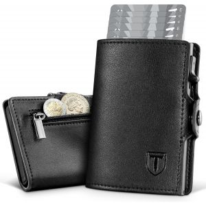 Portefeuille Avec Blocage Rfid, Porte Carte Avec Compartiment &Agrave; Monnaie, Porte-Monnaie Portable Et Durable, Portefeuille Et Porte-Carte, Noir - Neuf